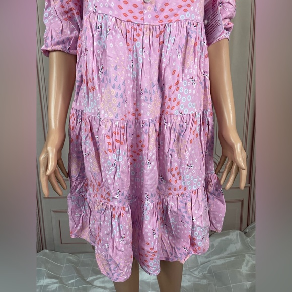 Disney Park Frozen Pink Dress For Adult Olaf Figured Size Small WDW NEW Ana Elsa - Picture 4 of 16